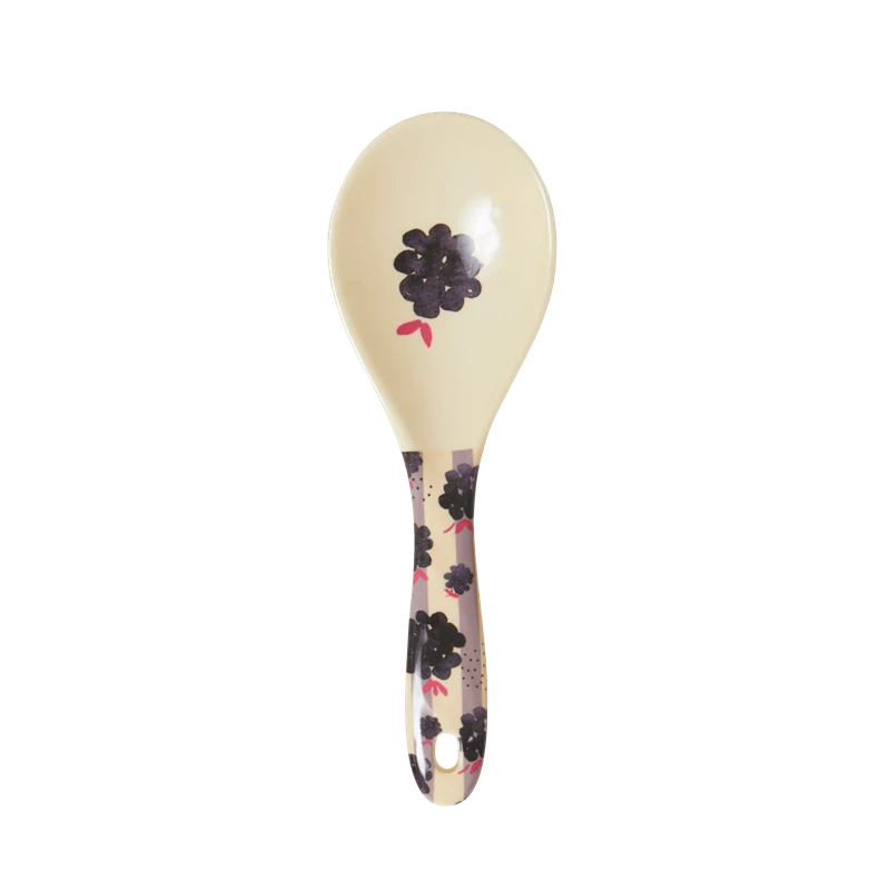 Melamine Salad Spoon Blackberry Beauty Print Rice DK